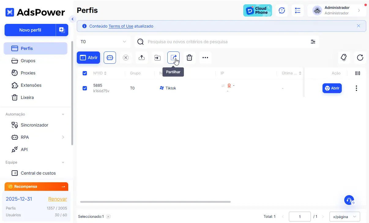 Partilhar Conta Amarga