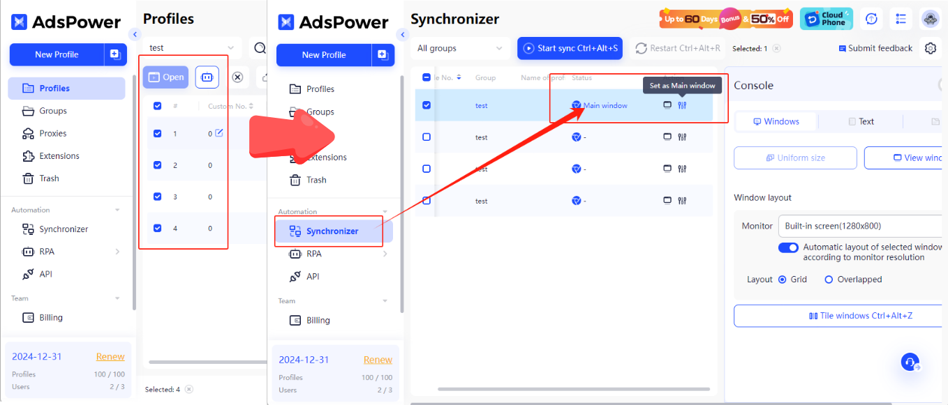 Launch the Synchronizer Tool