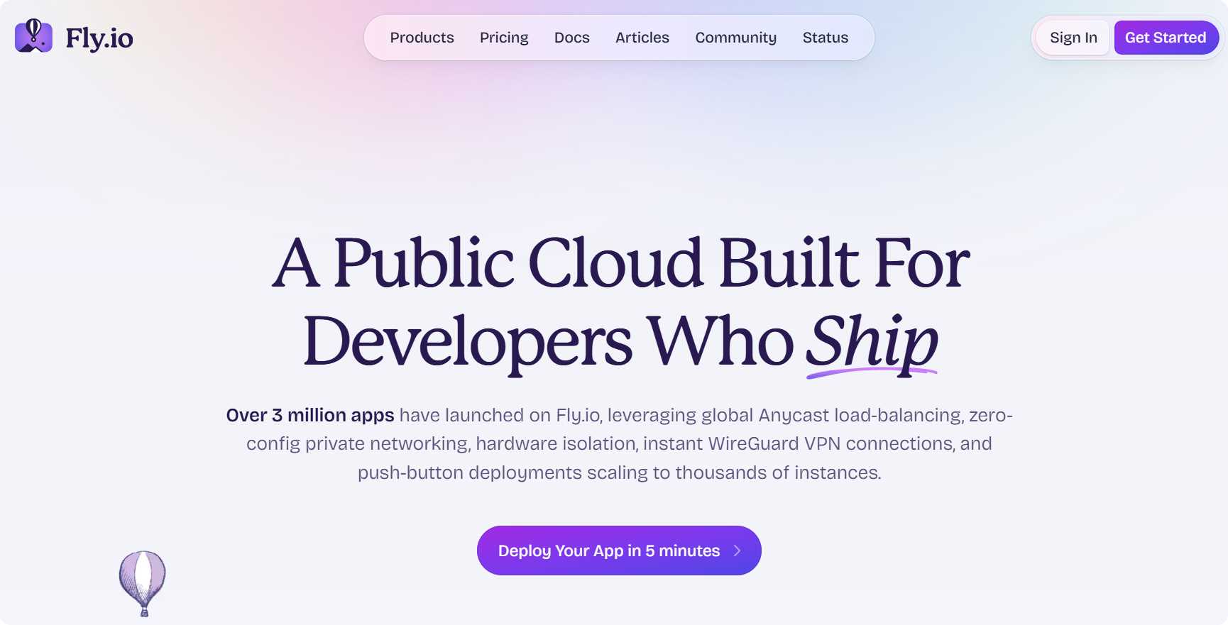 雲服務商：fly,io