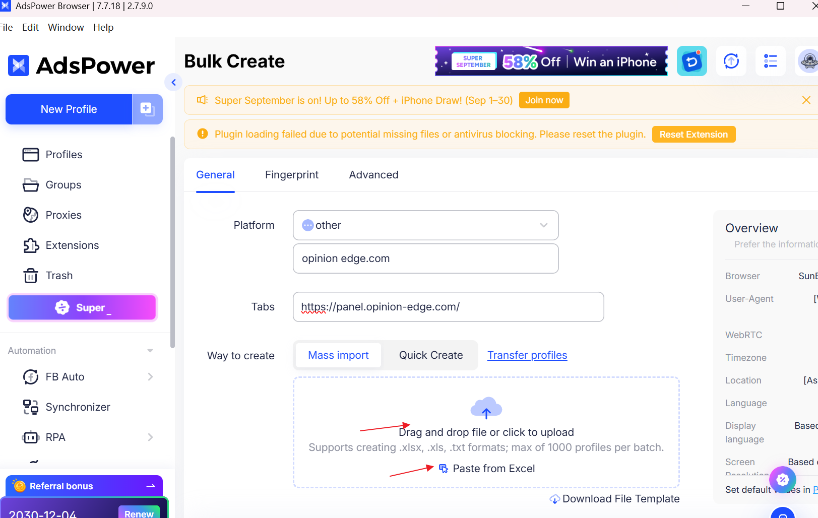 Import to AdsPower