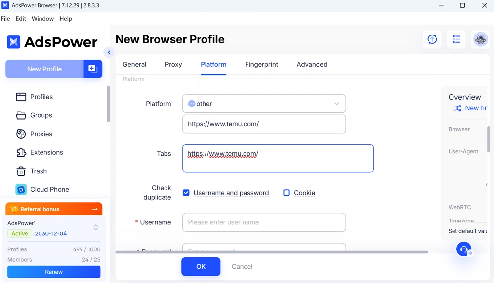 Managing Multiple Temu Profiles