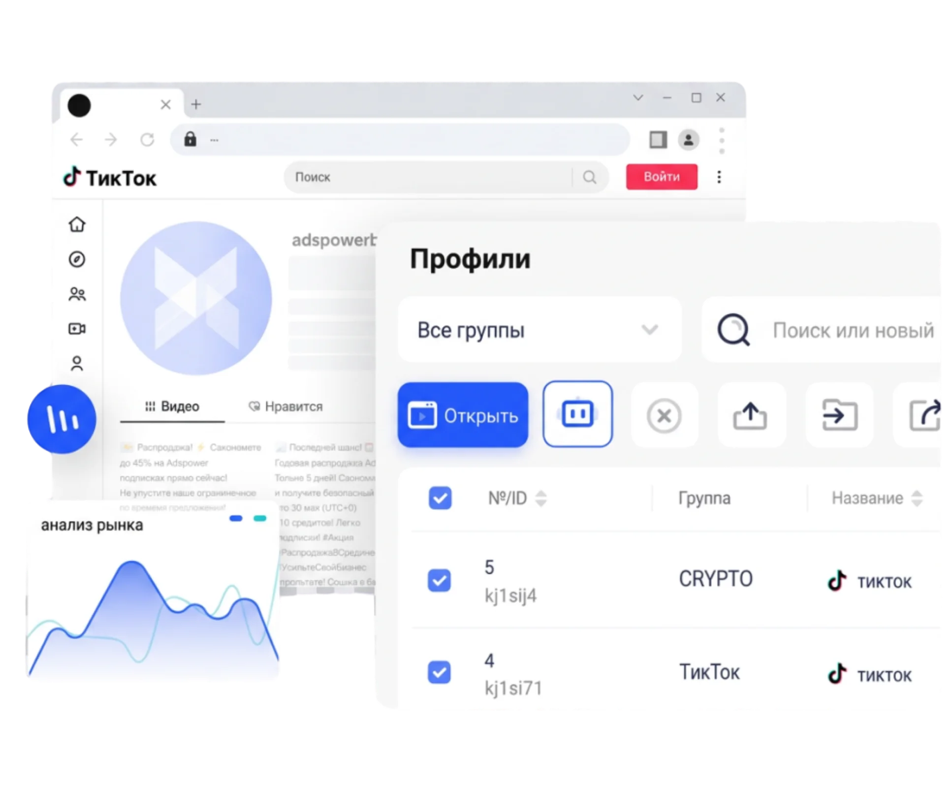 Мультилогин для аккаунтов TikTok Ads