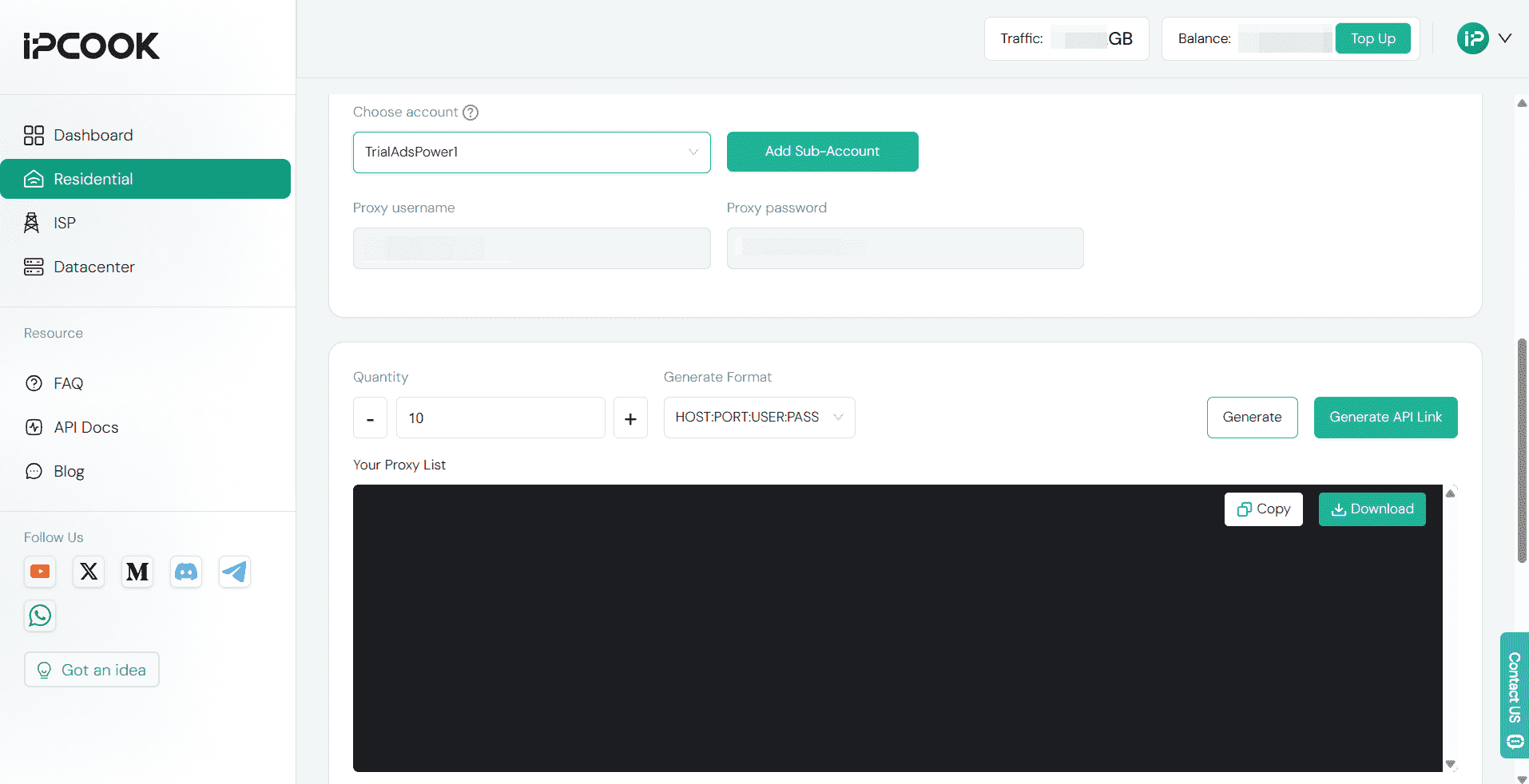 Generate Proxy Info