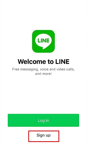 Изображение, показывающее стартовую страницу в LINE