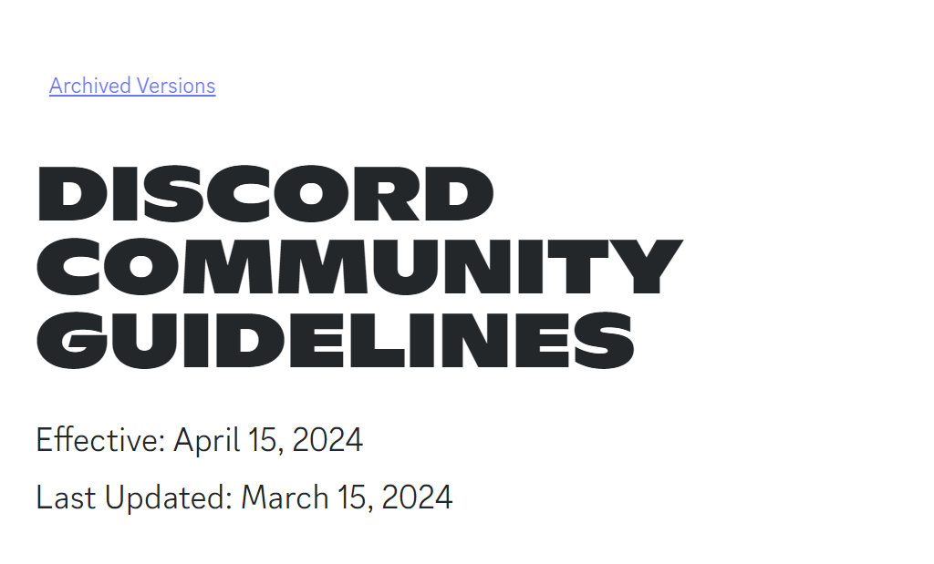 Discord's policies and community guidelines