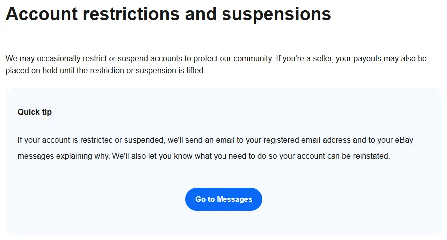 Leia o Aviso de Suspensão