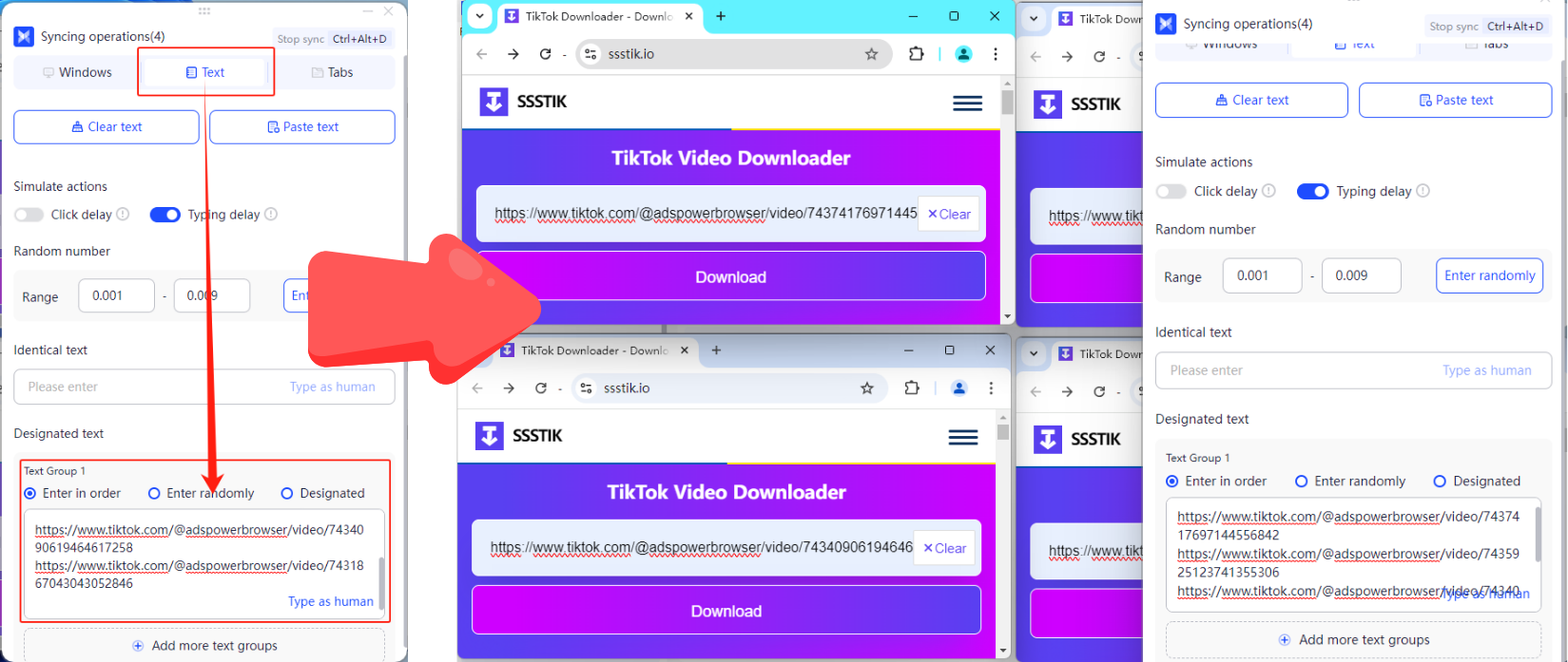 Enter TikTok Video Links and Automate the Entry Process