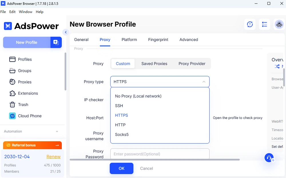 Stable Residential or Mobile Proxy Support
