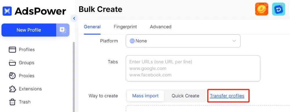 migrate profiles from other antidetect browsers