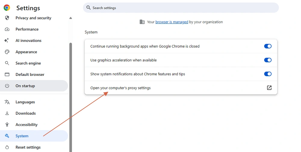 Proxy Setup on Desktop