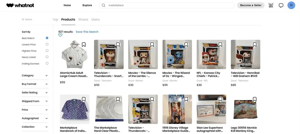Whatnot Marketplace Listings