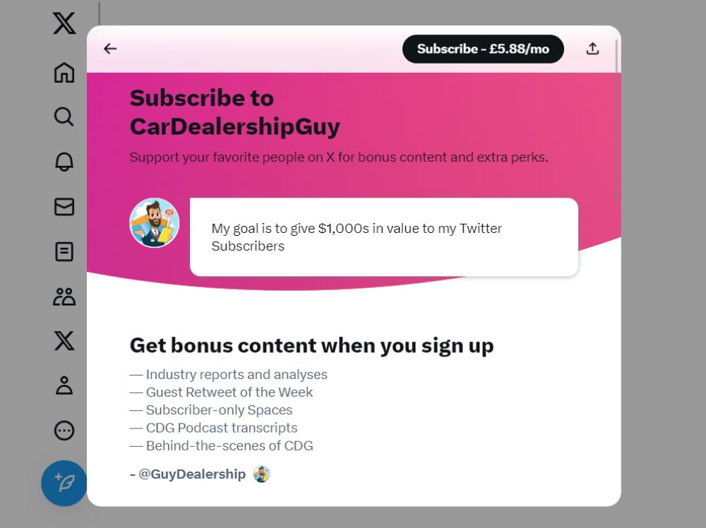 subscription-based content