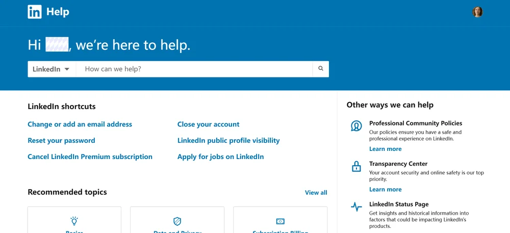 LinkedIn Help Center