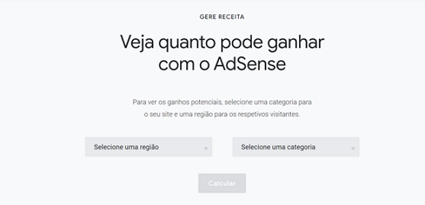 Veja quanto pode ganhar com o AdSense