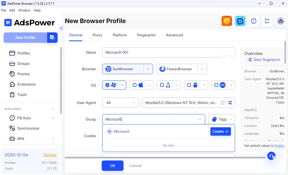 Set up Multiple Accounts using AdsPower