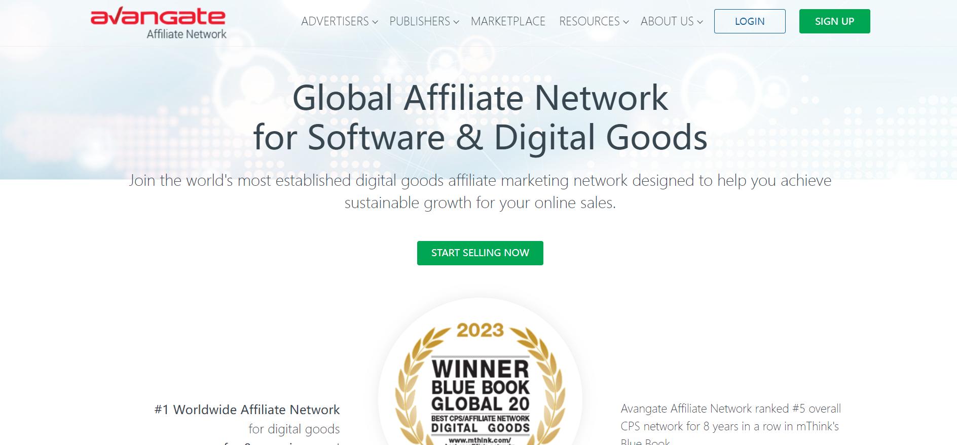 Avangate Affiliate Network官方網站介面