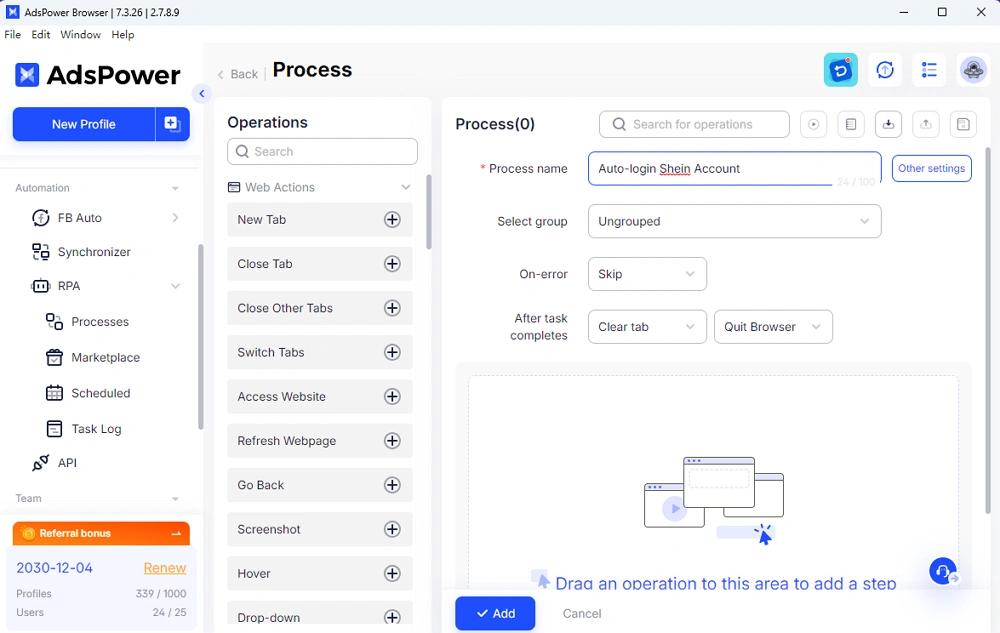 Create RPA for Auto-Login