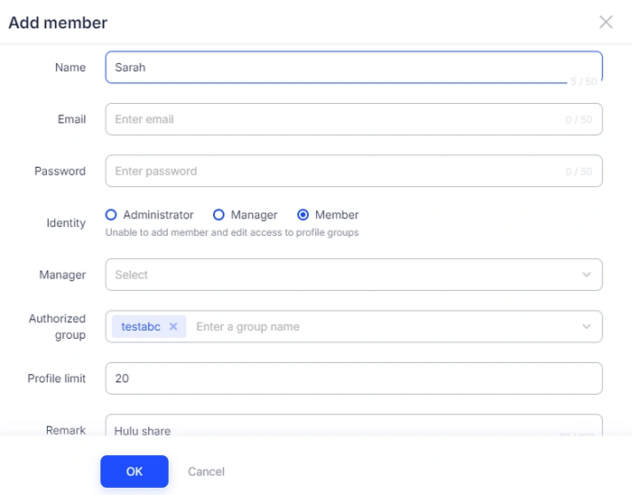 Authorize Member Permission