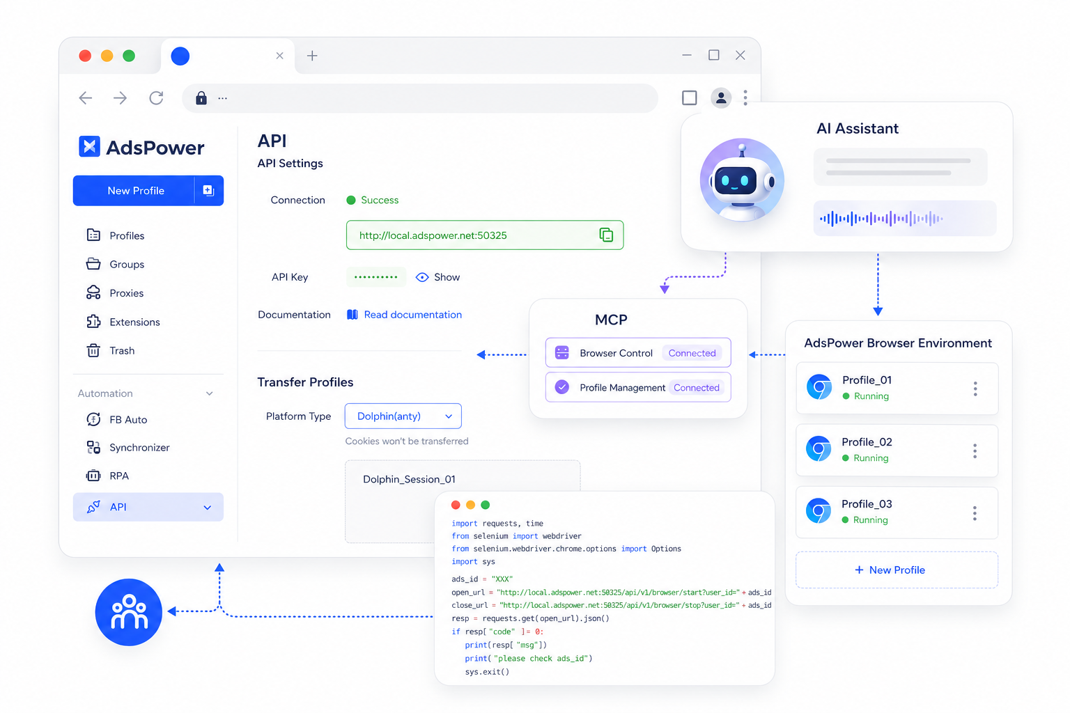 adspower mcp 集成,让 ai 直接调用浏览器环境