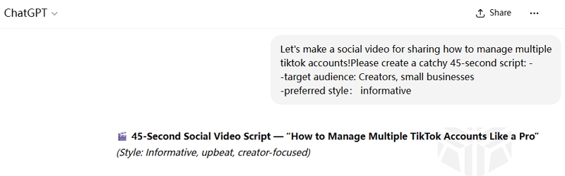 Video Creation Prompt