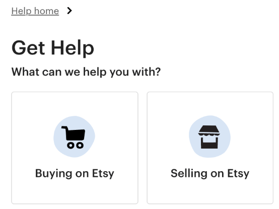 ontact Etsy Support