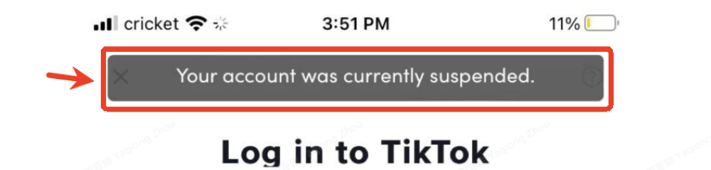 a Suspended TikTok Account