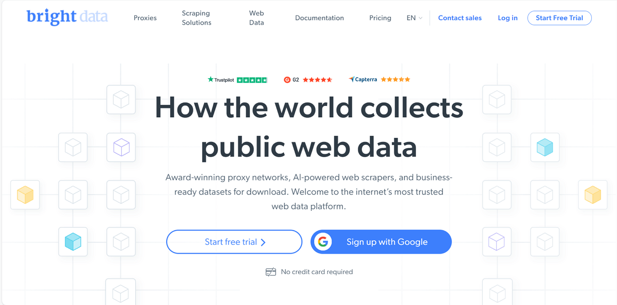 Bright Data's Website