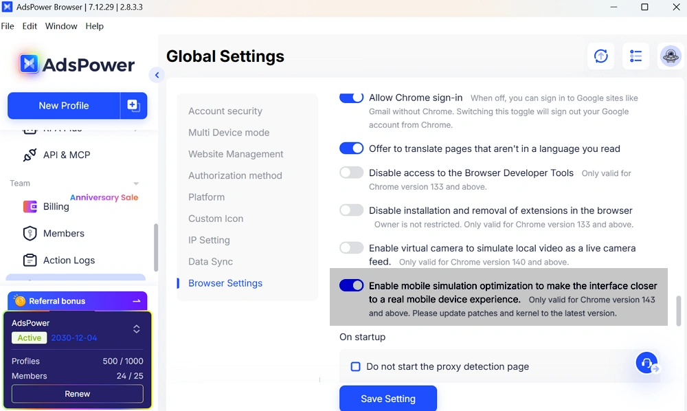 Mobile Fingerprint Simulation