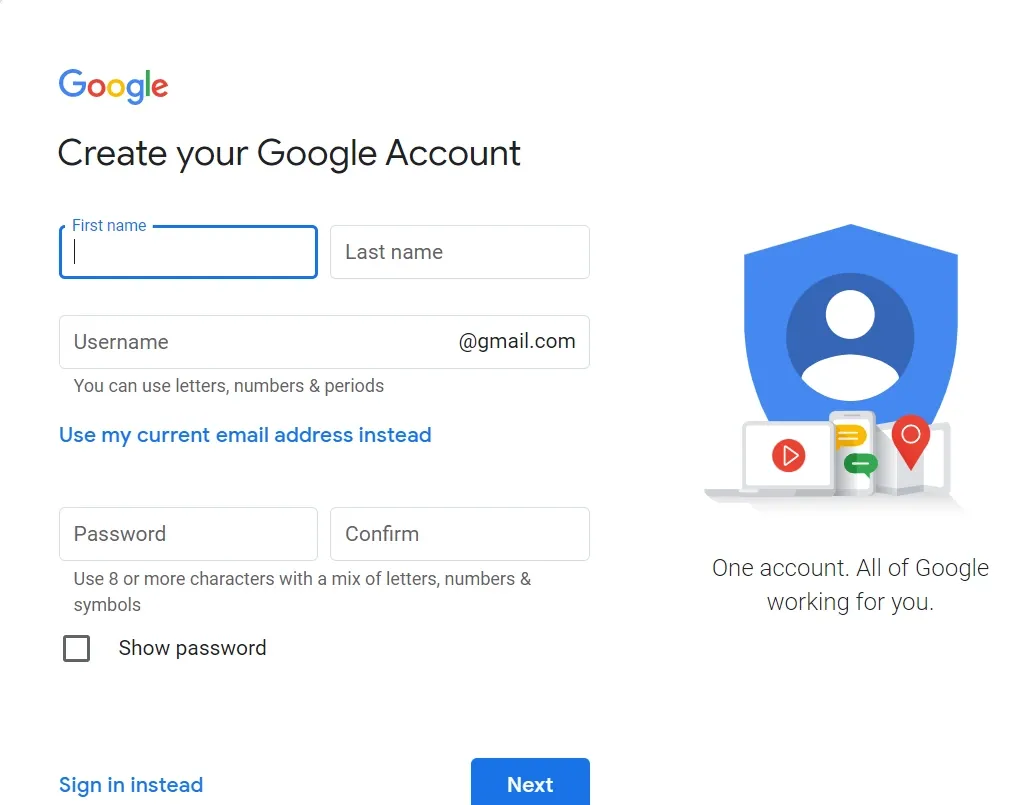 One account all of google working for you