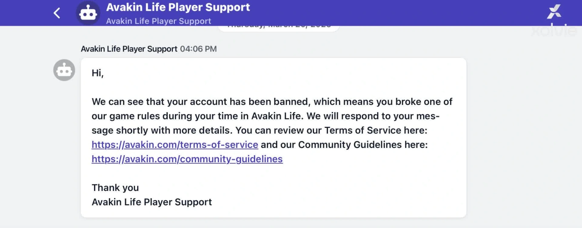 У вас заблоковано обліковий запис Avakin Life? Ось що робити