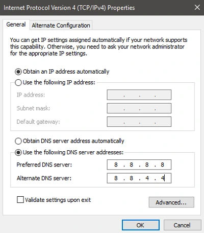 Change Your DNS Settings