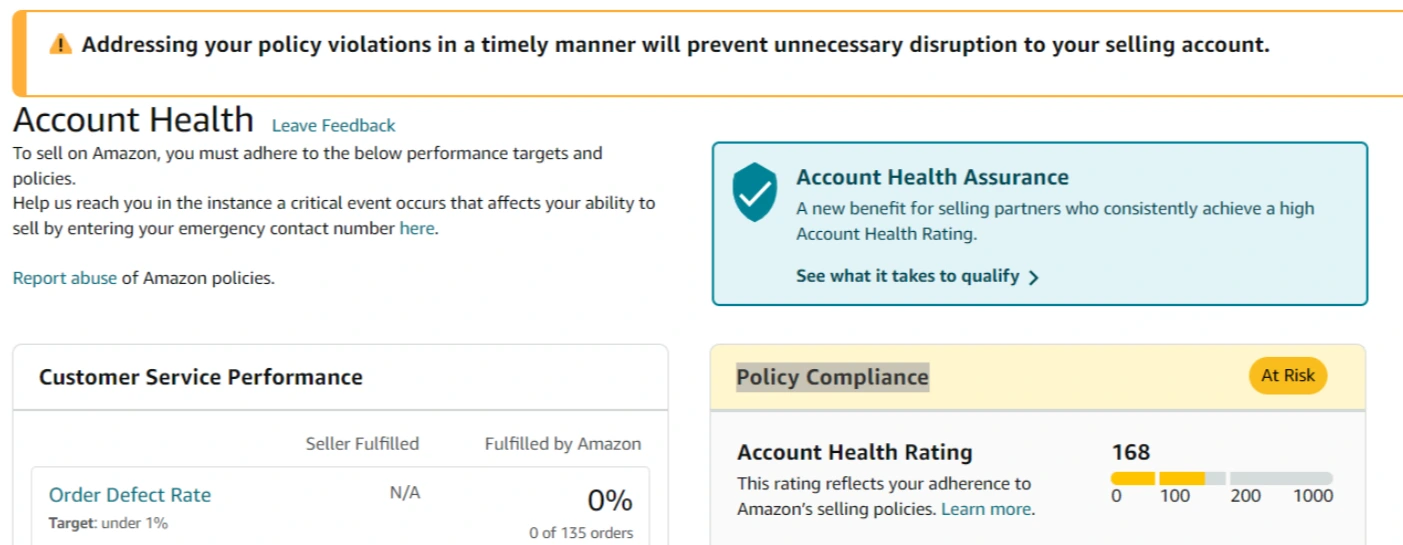 Account health