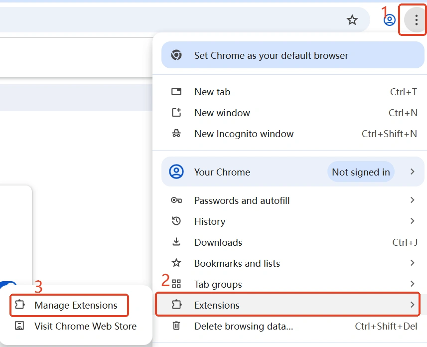 Disable Browser Extensions