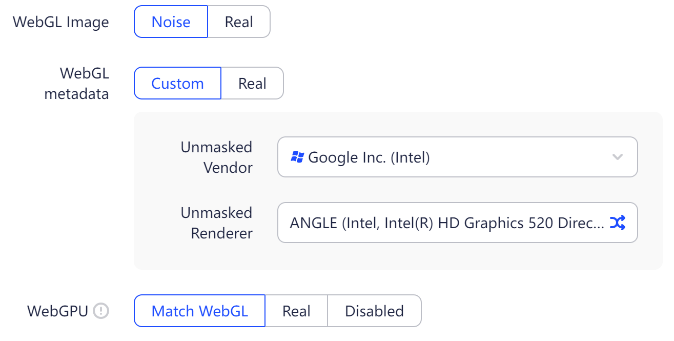 Imagem mostrando WebGL e WebGPU