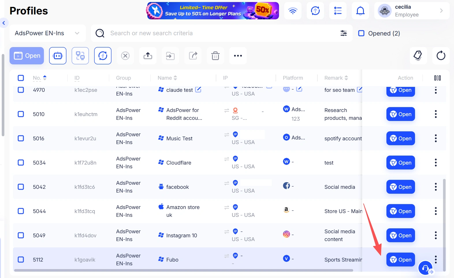 Open the Sports Streaming Website