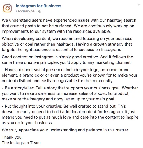 Instagram stated that the IG Shadowban does not exist