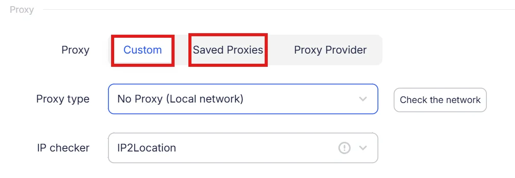 Choose a Proxy