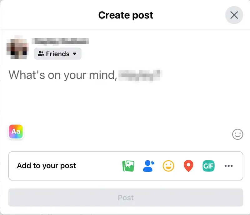 Facebook发帖子