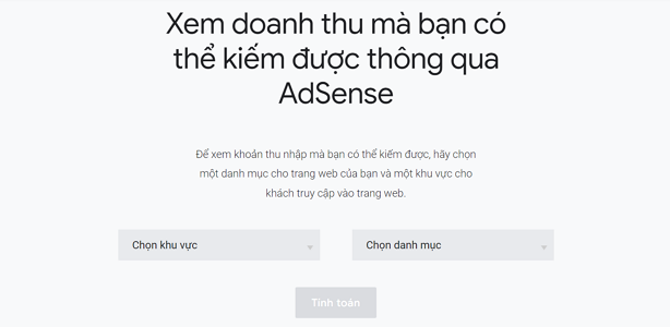 Xem doanh thu mà bạn có thể kiếm được thông qua AdSense