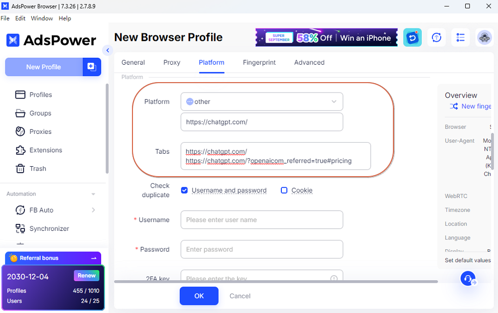 Steps to Set up ChatGPT in AdsPower
