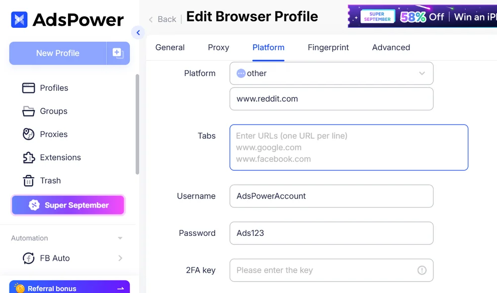AdsPower Profile Platform