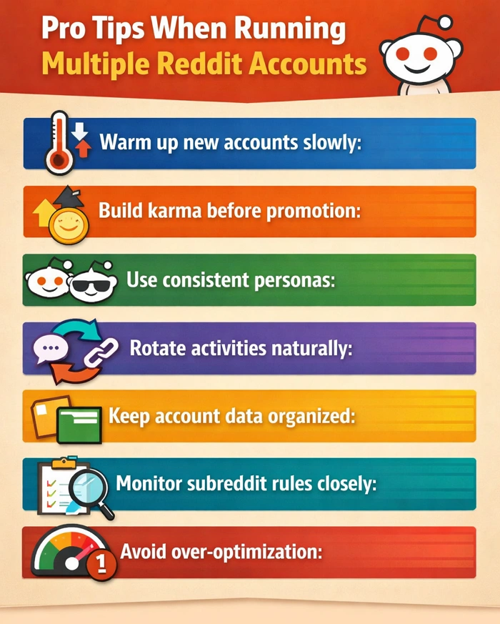 Pro Tips When Running Multiple Reddit Accounts