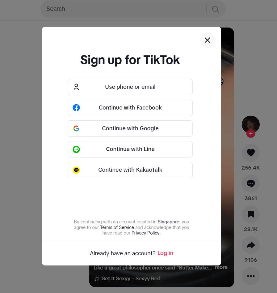 TikTok帳號註冊方式