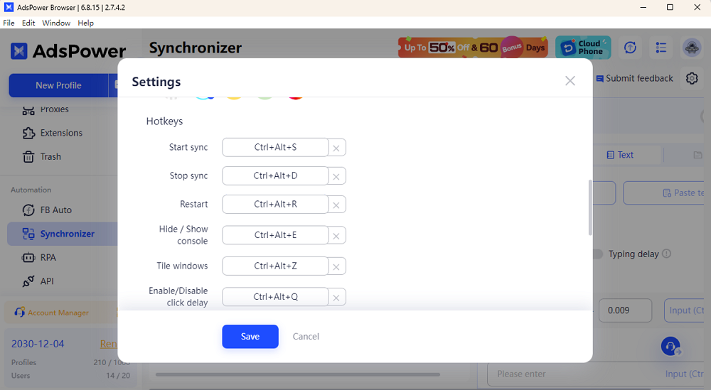 Ease Your Way in Synchronizer with More Shortcuts