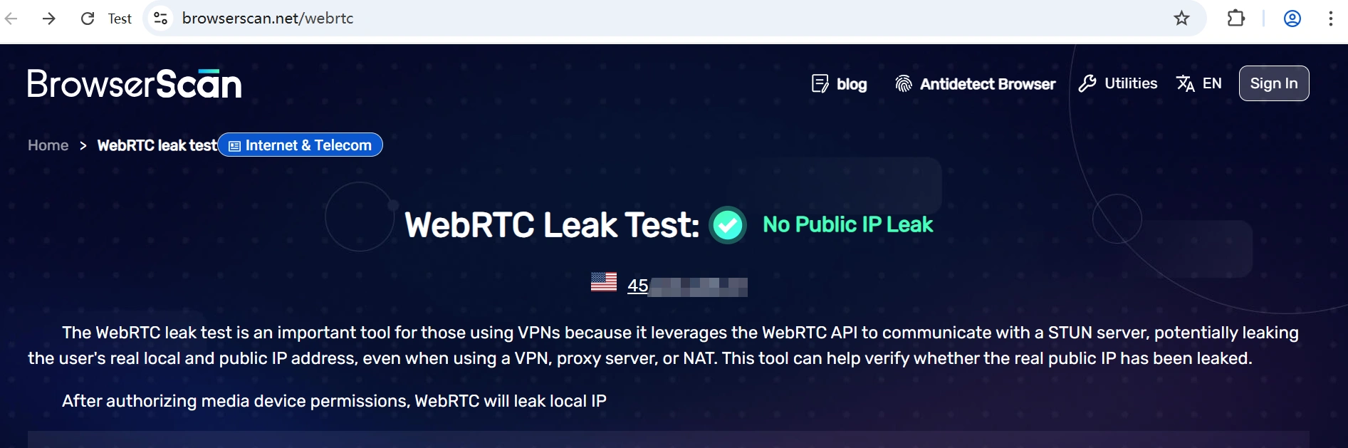 adspower-webrtc-leak-test