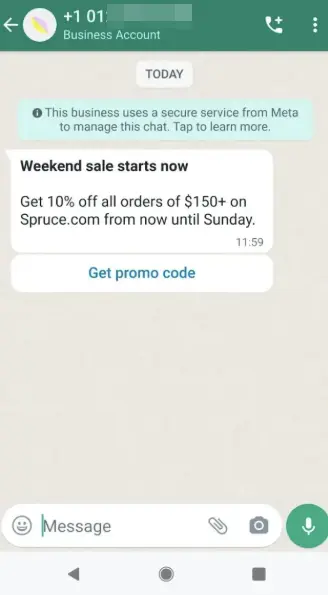 Whatsapp business account