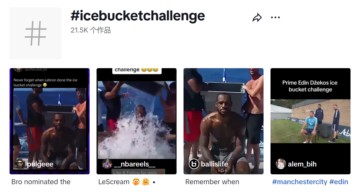 #IceBucketChallenge挑战标签