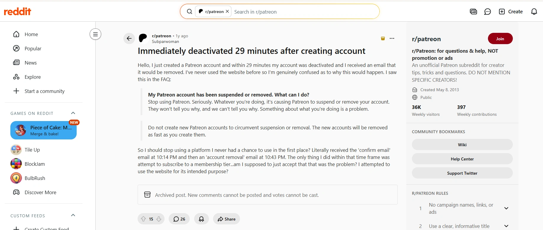 reddit-community-experiences-about-patreon-account