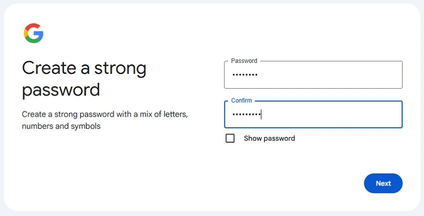 Set a Strong Password
