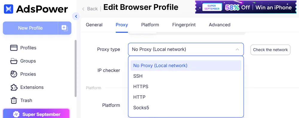 AdsPower Profile Proxy